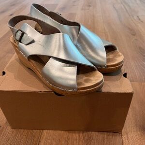 No. 6 Silver Leather Women's Sandal-clog